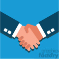 hand shake partner agreement flat design vector art