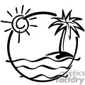 Clipart Tropical Island