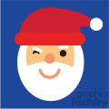 santa head winking icon vector art