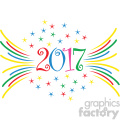 2017 new year celebration vector art