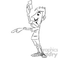 black and white vector clipart image of anonymous referee