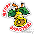 merry christmas bell sticker