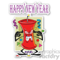 happy new year party sticker