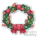 christmas wreath v5 sticker