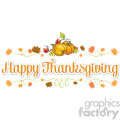 happy thanksgiving lettering design