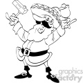 black and white mexican santa claus cartoon