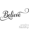 believe typography vector art