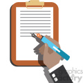 hand signing a contract flat design vector art no background
