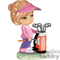 Girl Golf Cartoon