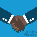 hand shake partner agreement african american flat design vector art