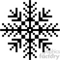 8 bit black snowflake vector art