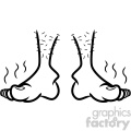 cartoon stinky feet outline vector art