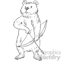 archer bear character book illustration