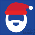 santa beard and hat icon vector art