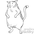 fat cat character vector book illustration
