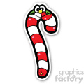 christmas candycane v3 sticker