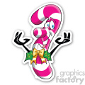 christmas candycane sticker