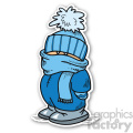 christmas boy dressed for winter sticker