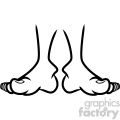 cartoon feet outline vector art