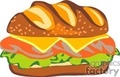 cartoon subway sandwich