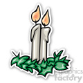 christmas candle sticker