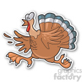running turkey sticker