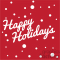 red happy holidays svg eps clip art