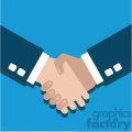 hand shake partner agreement white flat design vector art