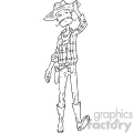 cowboy character vector book illustration