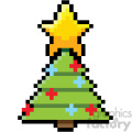 8 bit christmas tree vector art