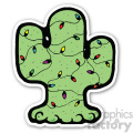 cactus christmas sticker