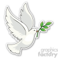 christmas dove sticker