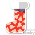 red christmas stocking vector flat design