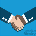 hand shake partner agreement african american white flat design vector art