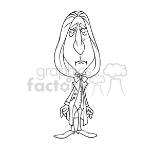 Franz Liszt bw cartoon caricature