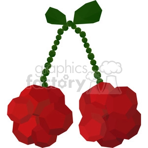 Cherries geometry geometric polygon vector graphics RF clip art images