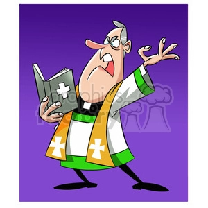 paul the cartoon priest character preaching the gospel