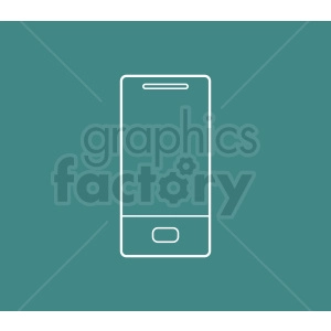 smartphone device outline vector design on aqua background