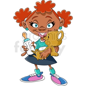 African American girl cartoon