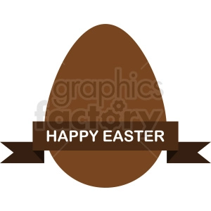 easter egg with label vector clipart