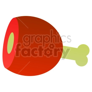 cartoon ham bone vector 04