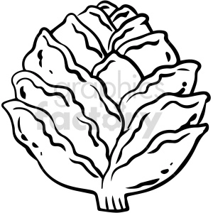 black and white cartoon artichoke clipart