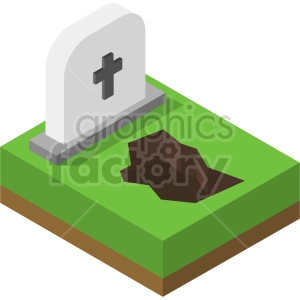 grave isometric vector graphic