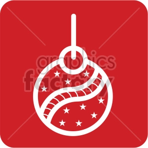 white christmas ornament vector icon