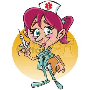 female nurse cartoon character