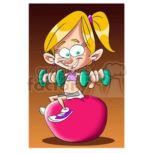 vector fitness instructor cartoon