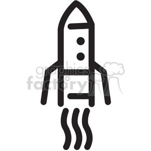 rocket blasting off vector icon