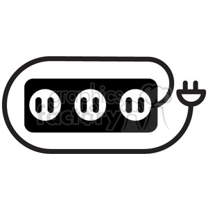 electric power strip vector icon