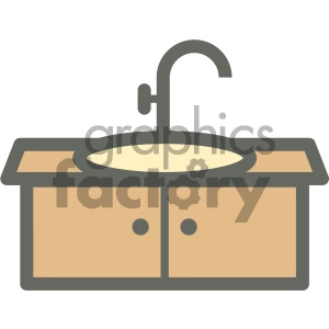 bathroom sink furniture icon