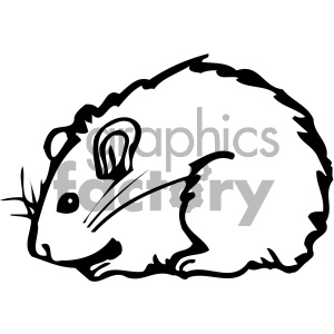 cartoon clipart mouse 011 bw